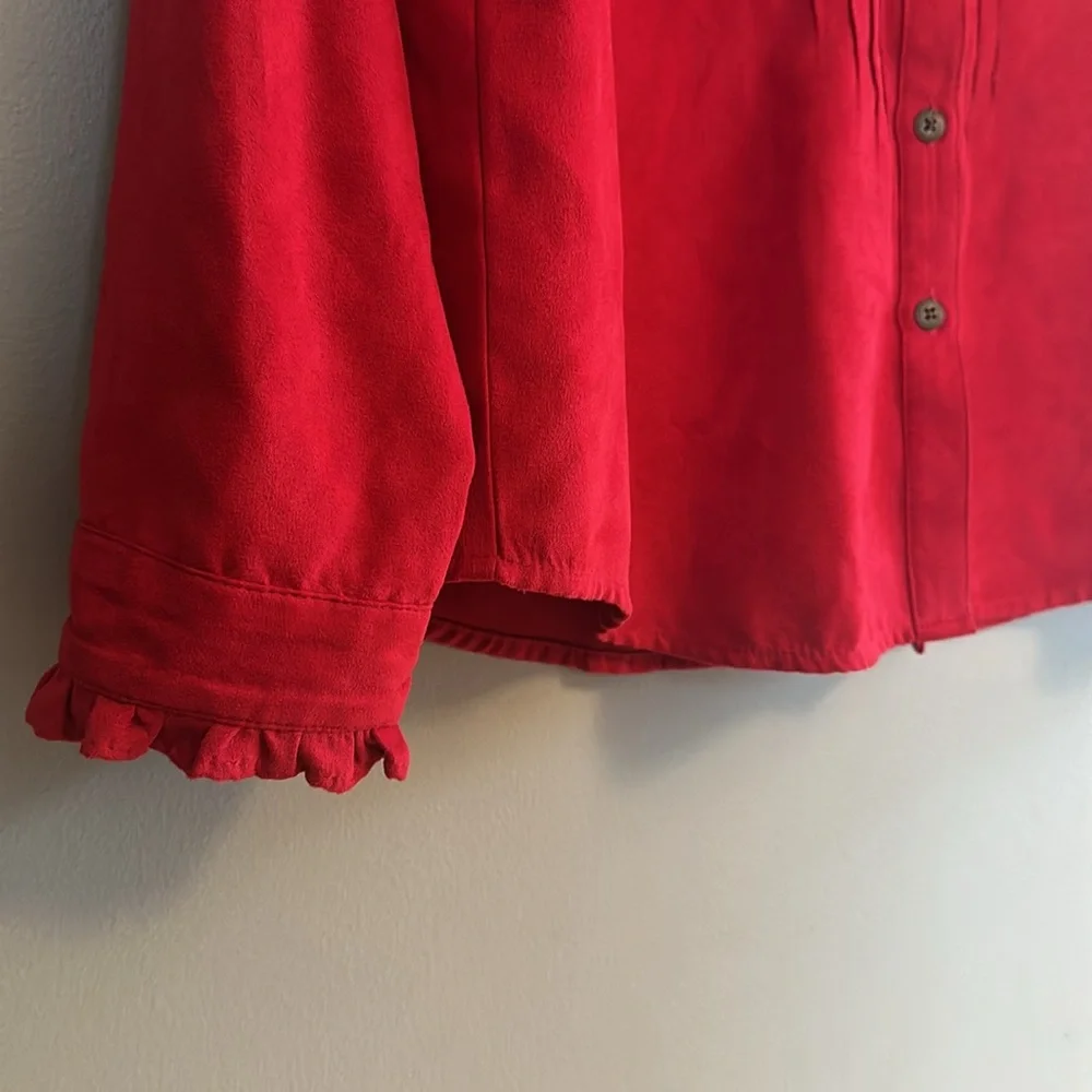 Northern Reflections Red Button-Shacket ❤️ - Picture 3 of 6